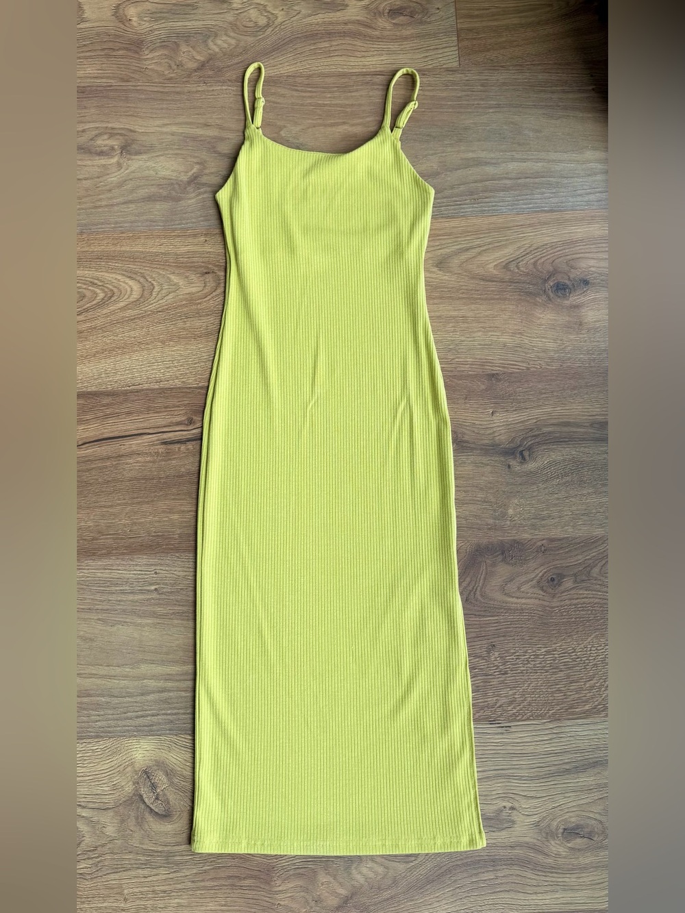 NWT The Workshop | Kiwi Green Ribbed Midi Dress Side Slit S